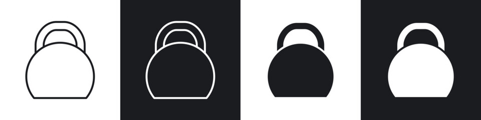 Kettlebell icons vector graphics for web designs