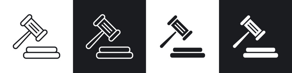Law icons vector graphics for web designs