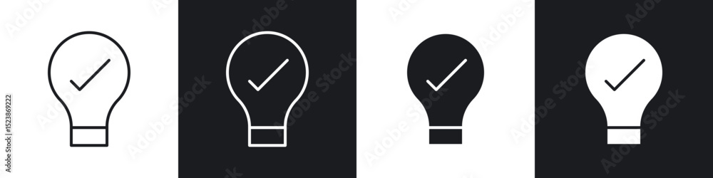 Poster idea icons vector graphics for web designs
