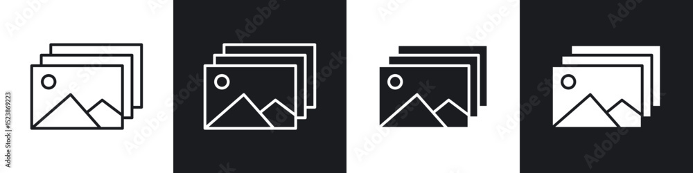 Poster image icons vector graphics for web designs