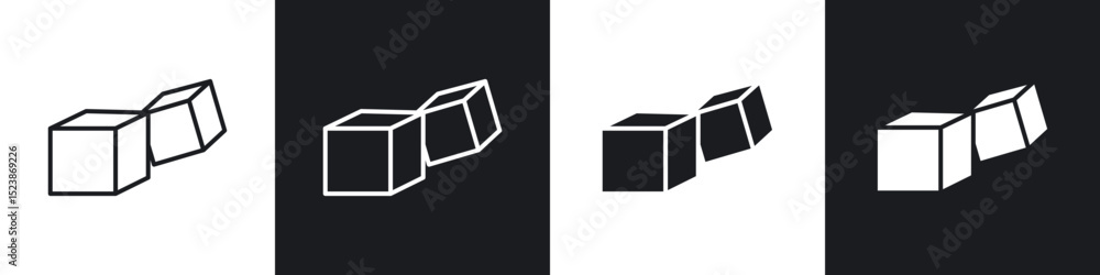 Poster ice icons vector graphics for web designs