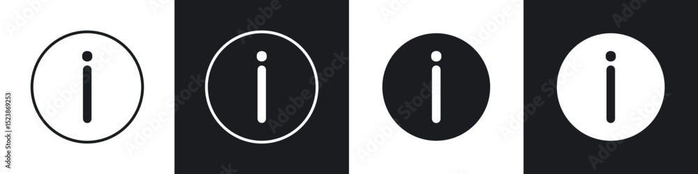 Poster info icons vector graphics for web designs