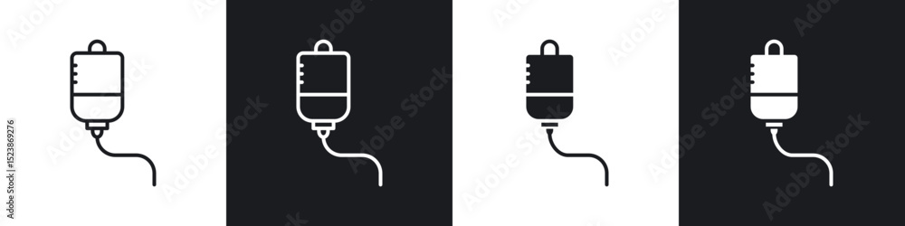 Poster iv bag icons vector graphics for web designs