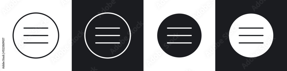 Poster hamburger menu icons vector graphics for web designs