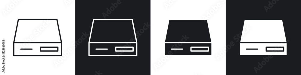 Poster hard drive icons vector graphics for web designs