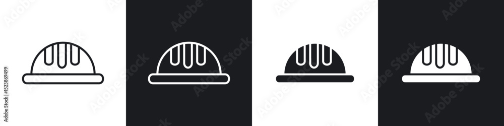 Poster hard hat icons vector graphics for web designs