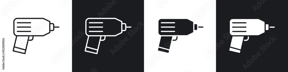 Poster drill icons vector graphics for web designs