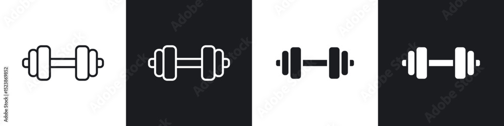 Poster dumbbell icons vector graphics for web designs