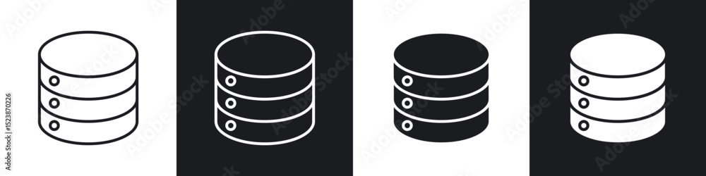 Poster database icons vector graphics for web designs