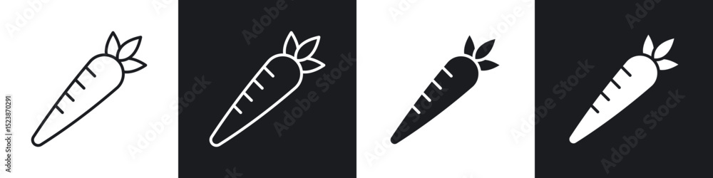 Poster carrot icons vector graphics for web designs