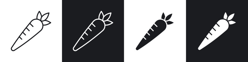 Carrot icons vector graphics for web designs