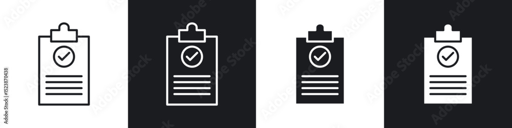 Aufkleber clipboard check icons vector graphics for web designs