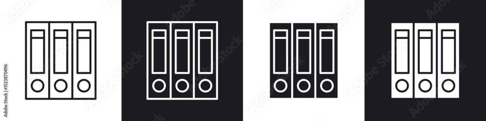 Poster binder icons vector graphics for web designs