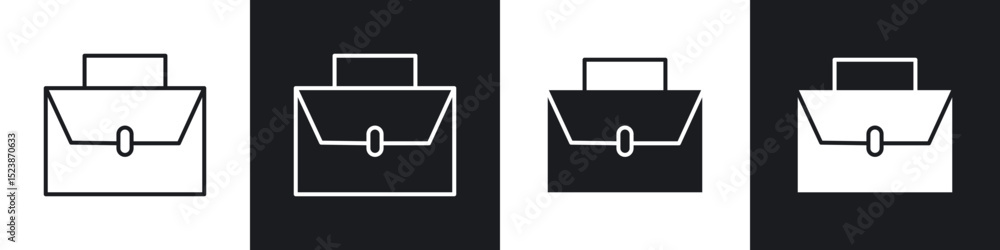 Poster briefcase icons vector graphics for web designs