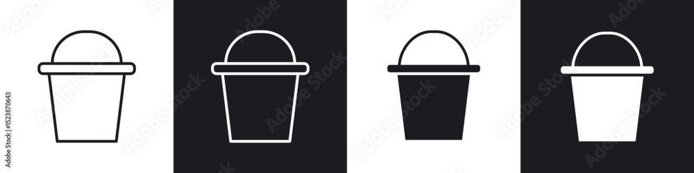 Poster bucket icons vector graphics for web designs