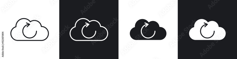 Poster backup icons vector graphics for web designs