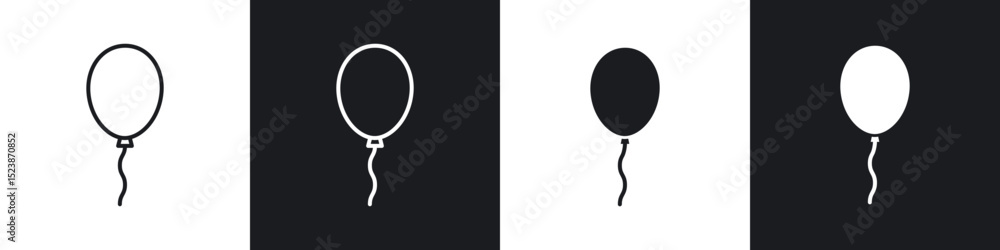 Poster balloon icons vector graphics for web designs