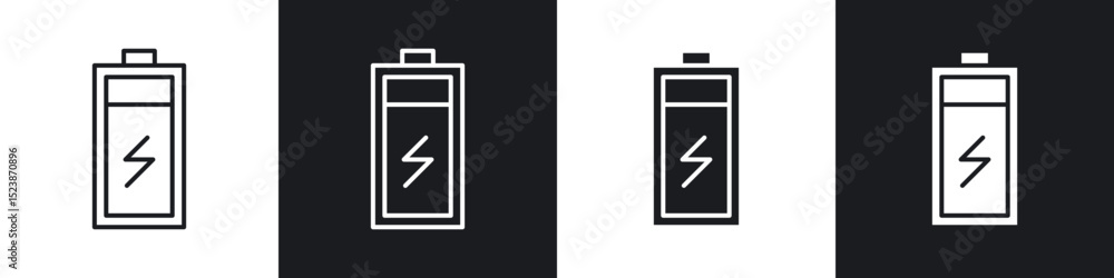 Poster battery icons vector graphics for web designs