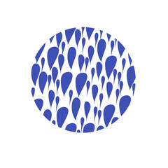 round abstract colored hand scribbled shapes