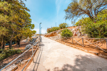 Greek theatre at Archaeological Park of Syracuse Sicily in the Neapolis archaeological park, Italy