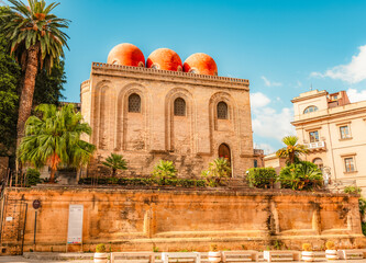 Chiesa Santa Maria dell Ammiraglio or Chiesa della Martorana in Palermo, Sicily, Italy