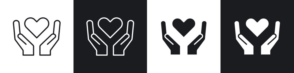 Selfcare icons in solid and stroke graphics