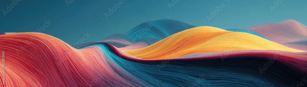 Poster anxiety symptoms through emotional healing and support concept. colorful abstract waves creating a m
