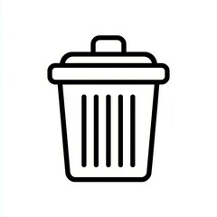 Can Delete Icon Line Art Graphic