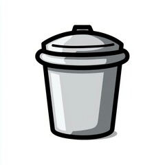 Cartoon Coffee Cup Icon: Vector Illustration