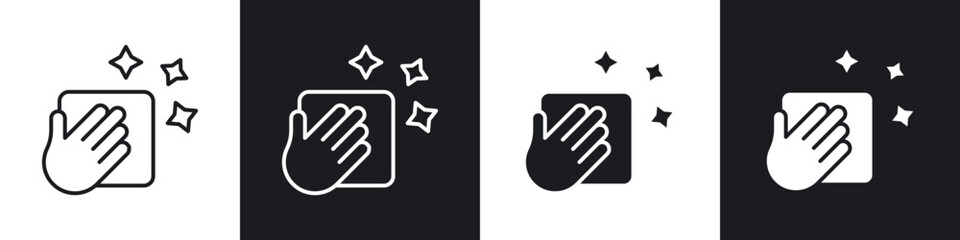 Obraz premium Clean icons in solid and stroke graphics