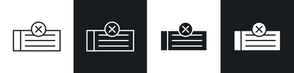 Fototapeta premium Bounced check icons in solid and stroke graphics