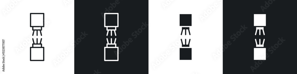 Poster broken wire icons in solid and stroke graphics icons in solid and stroke graphics