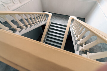 stone staircase in a classical architectural style building