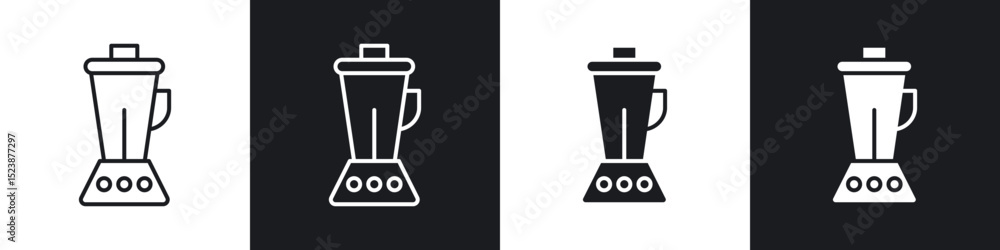 Aufkleber blender icons in solid and stroke graphics