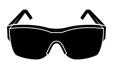 sunglasses icon silhouette  vector design template