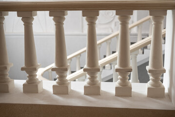 stone staircase in a classical architectural style building