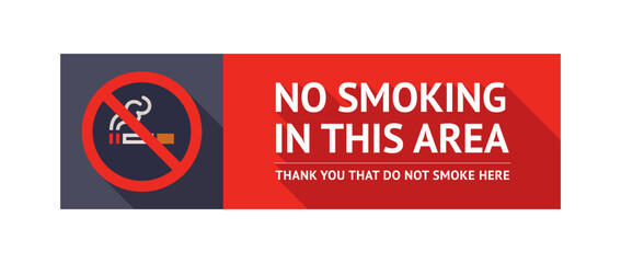 No smoking sticker, trendy labels no smoking