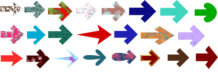 Colorful Vector Arrows Pack – Unique Artistic Arrow Designs