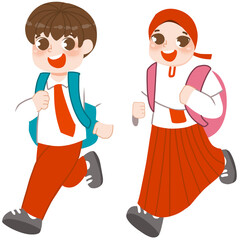 Student go to school