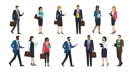 Diverse Business Professionals in Formal Attire