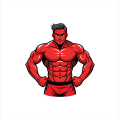 Fototapeta premium muscular man icon
