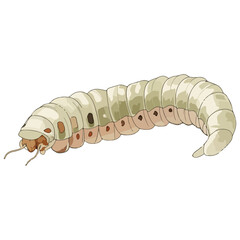 silkworm, insect, vector, transparent background, organism, bombyx mori, isolated, animal, nature