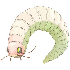 silkworm, insect, vector, transparent background, organism, bombyx mori, isolated, animal, nature