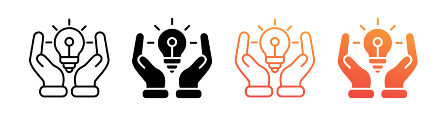 Obraz premium Solution Multiple Style Icon Set Vector 