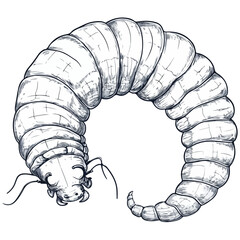 silkworm, insect, vector, transparent background, organism, bombyx mori, isolated, animal, nature