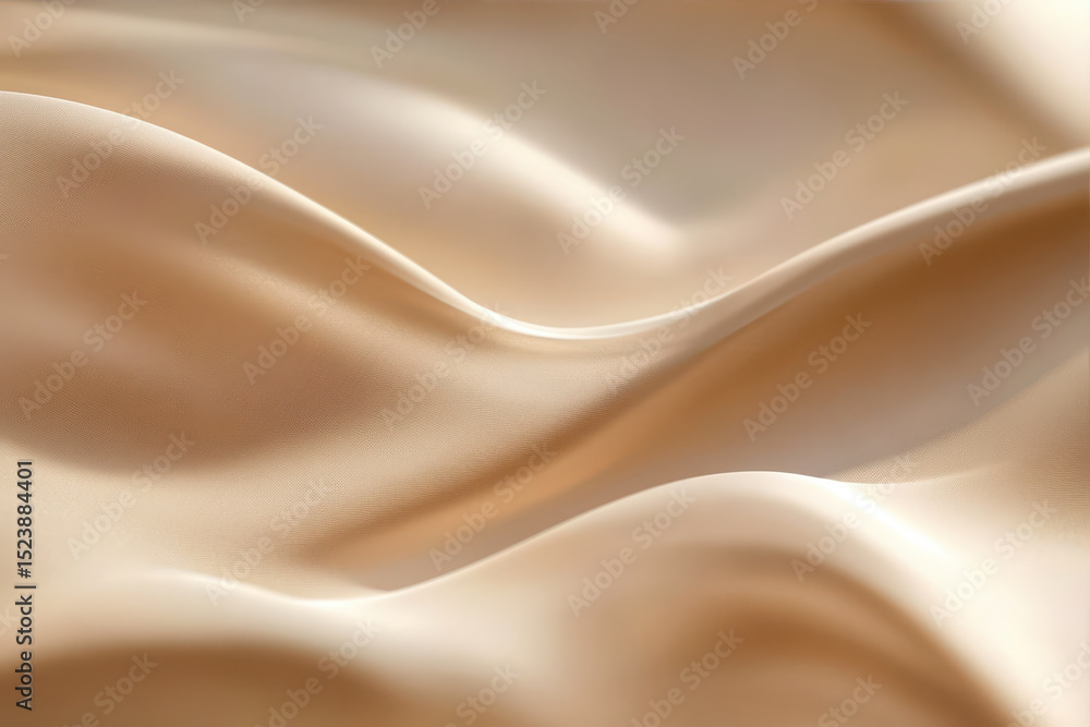 Poster soft fabric waves create elegant textures and subtle reflections in warm light