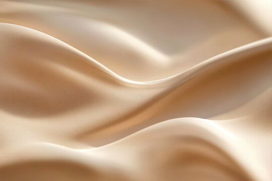 Soft fabric waves create elegant textures and subtle reflections in warm light