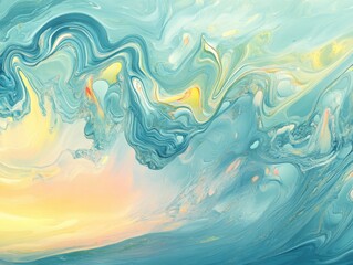 Abstract swirling ocean wave background