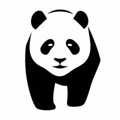 black and white Panda Vector Design 