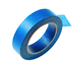 Blue painter's tape roll for creative projects and home improvement